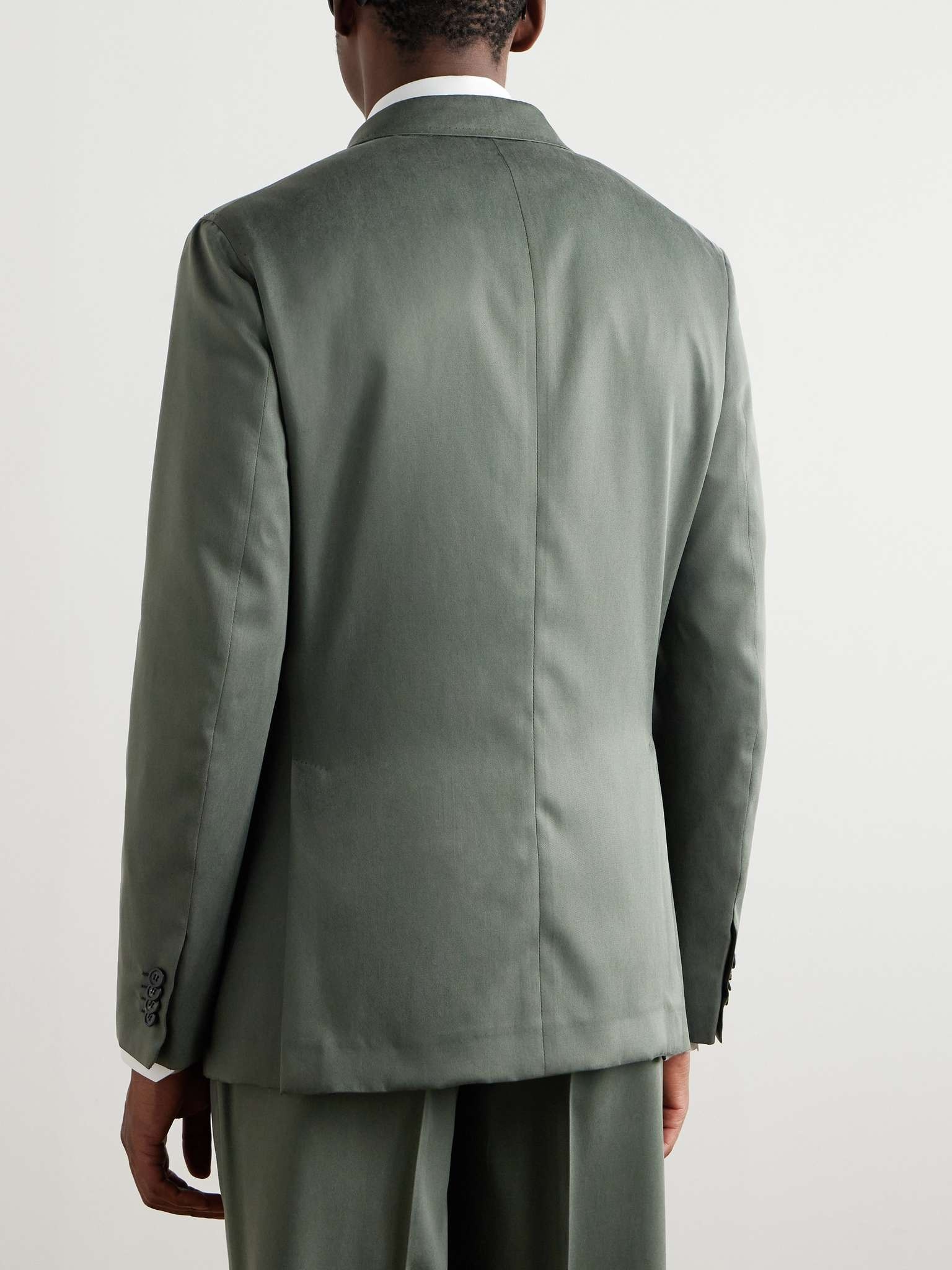 Double-Breasted Silk and Cashmere-Blend Twill Suit Jacket - 4