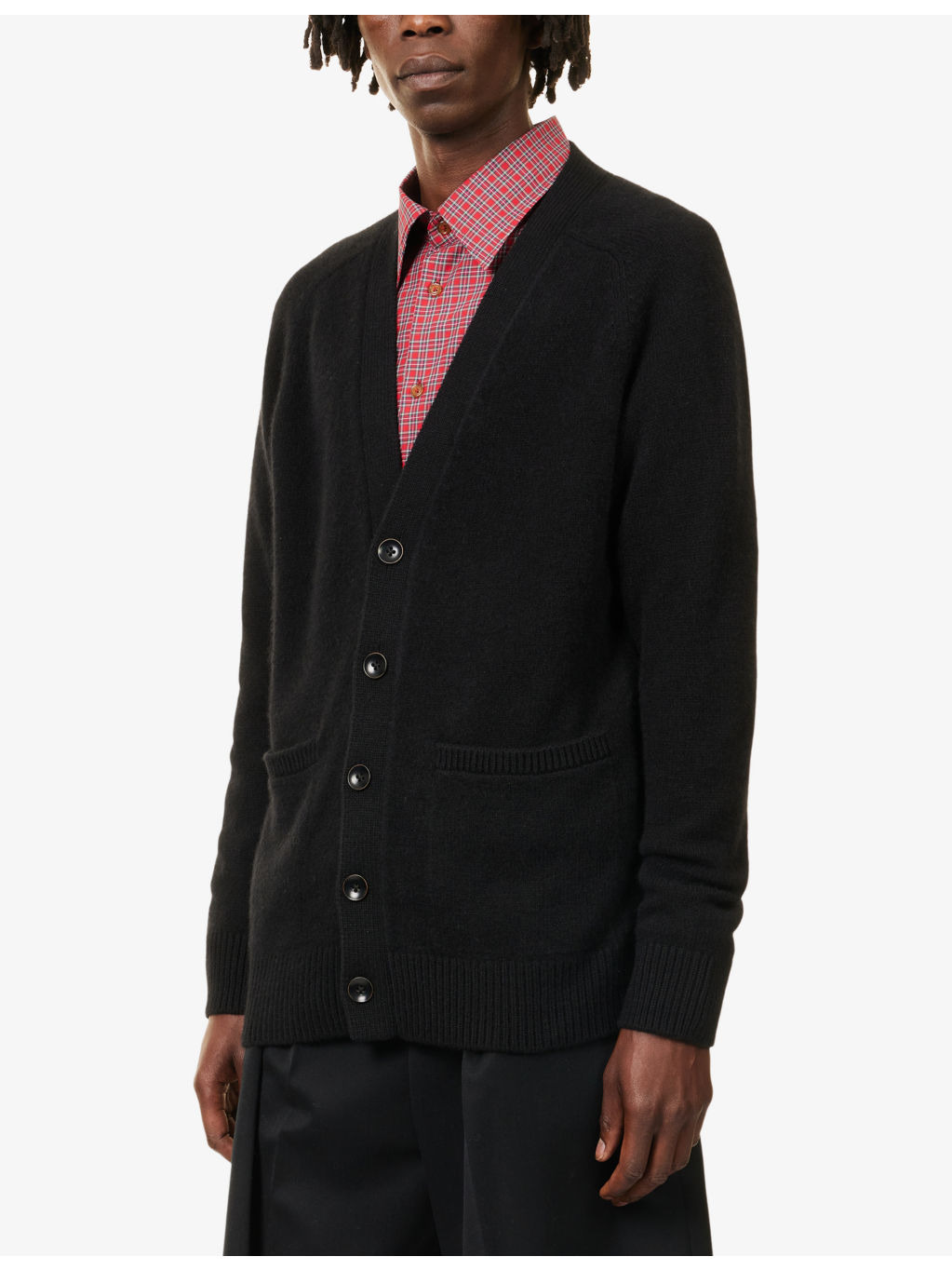 Relaxed-Fit V-Neck Cashmere Cardigan - 3