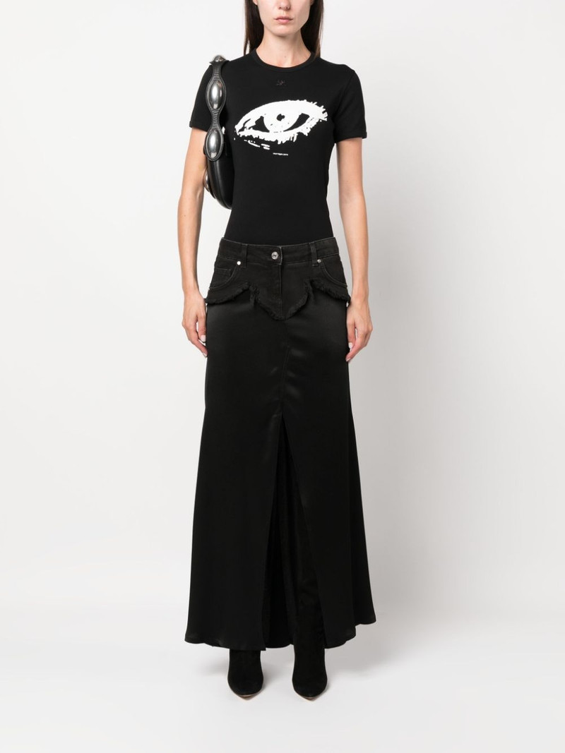 Blumarine layered detail ankle-length skirt outlook