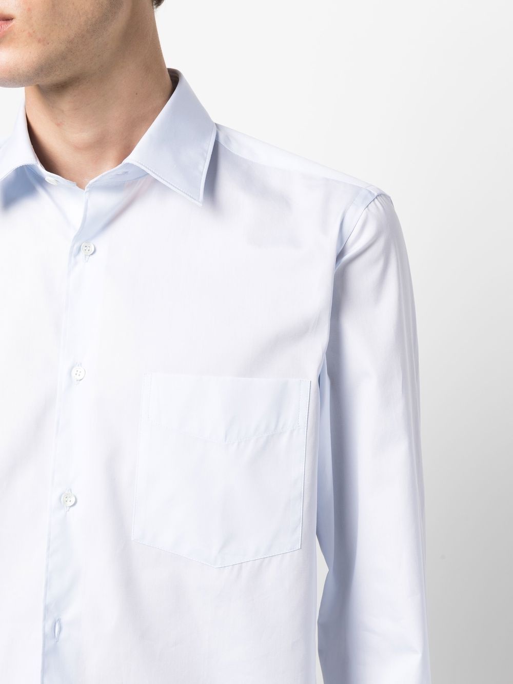 slim-cut patch-pocket shirt - 5