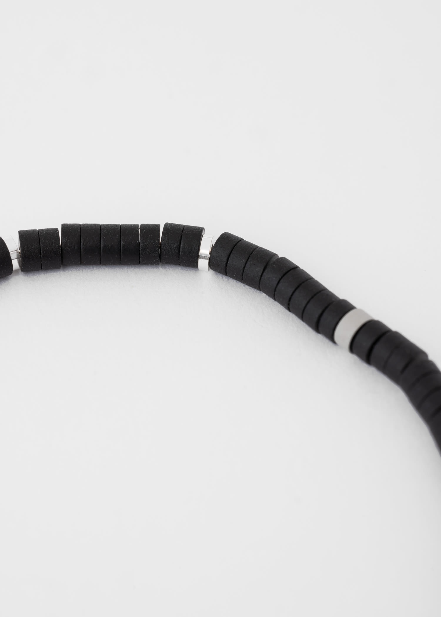 Hematite Bead Silver Necklace by Helena Rohner - 4