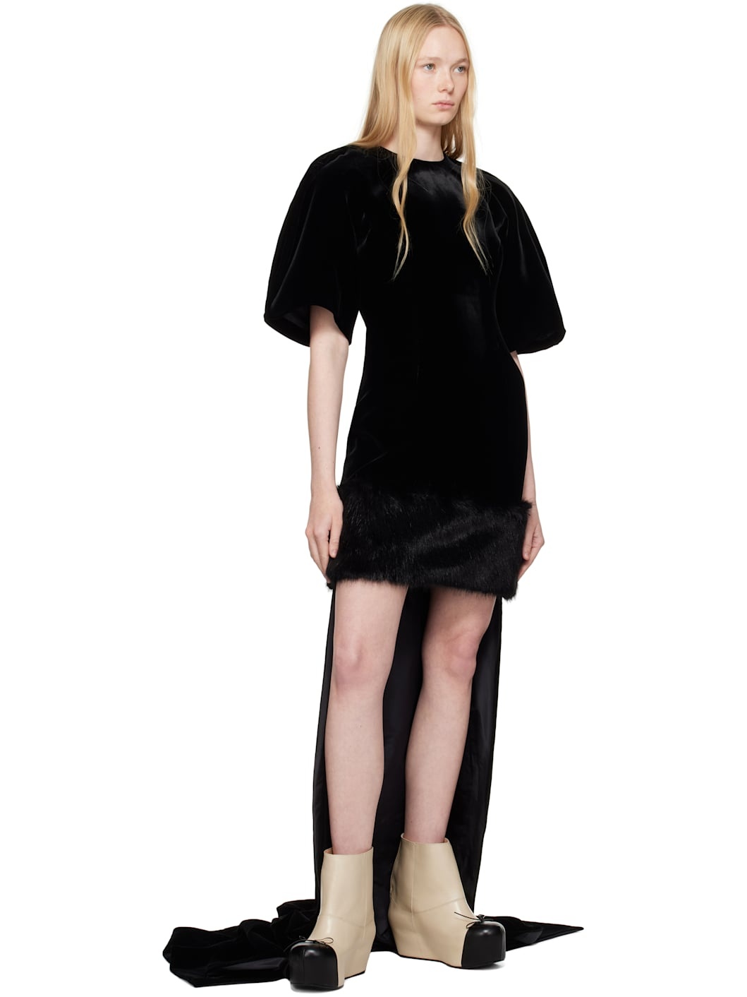 Black Enya Evening Minidress - 4