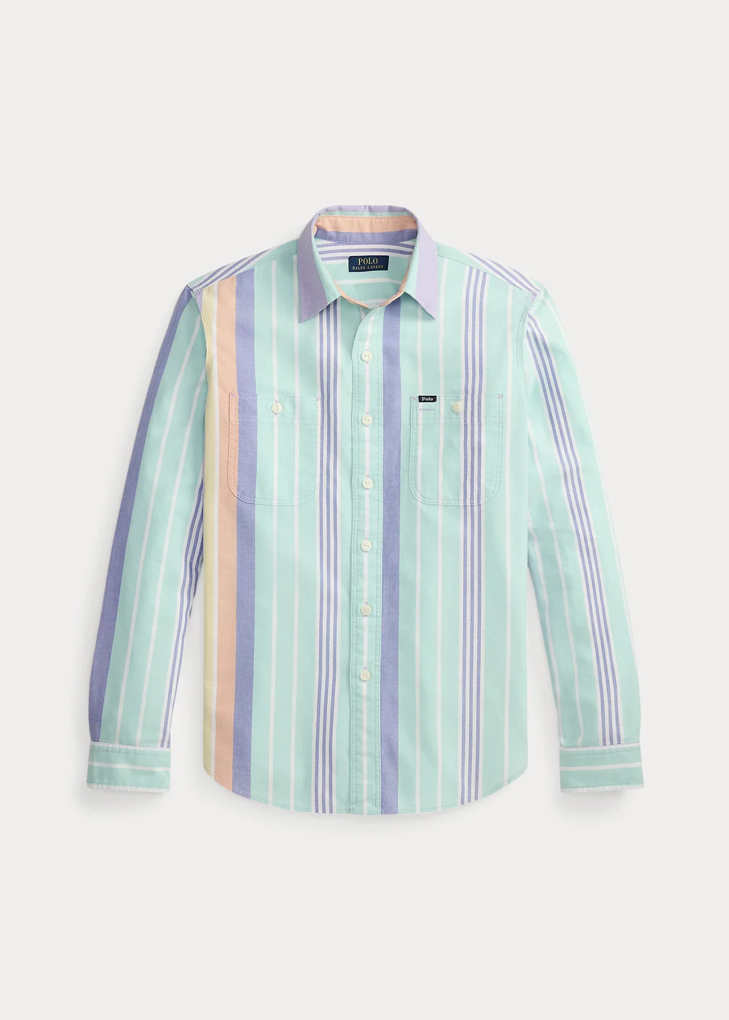 Classic Fit Striped Oxford Workshirt - 1