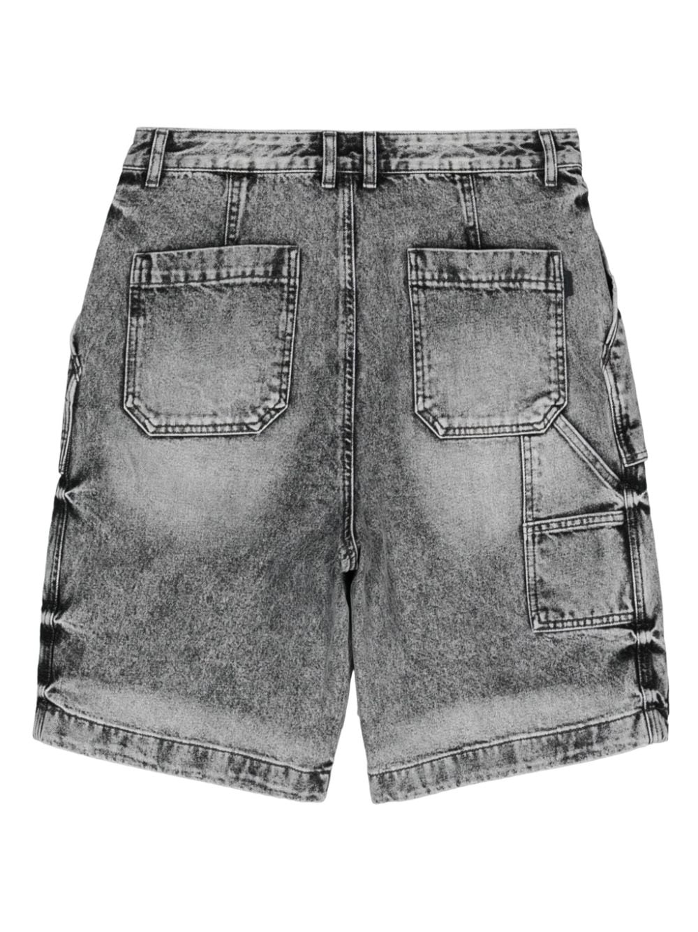 acid-wash denim shorts - 2