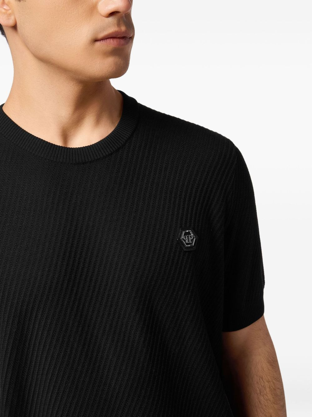 logo-patch T-shirt - 4