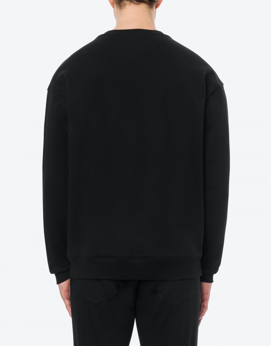 MOSCHINO LABEL COTTON SWEATSHIRT - 3