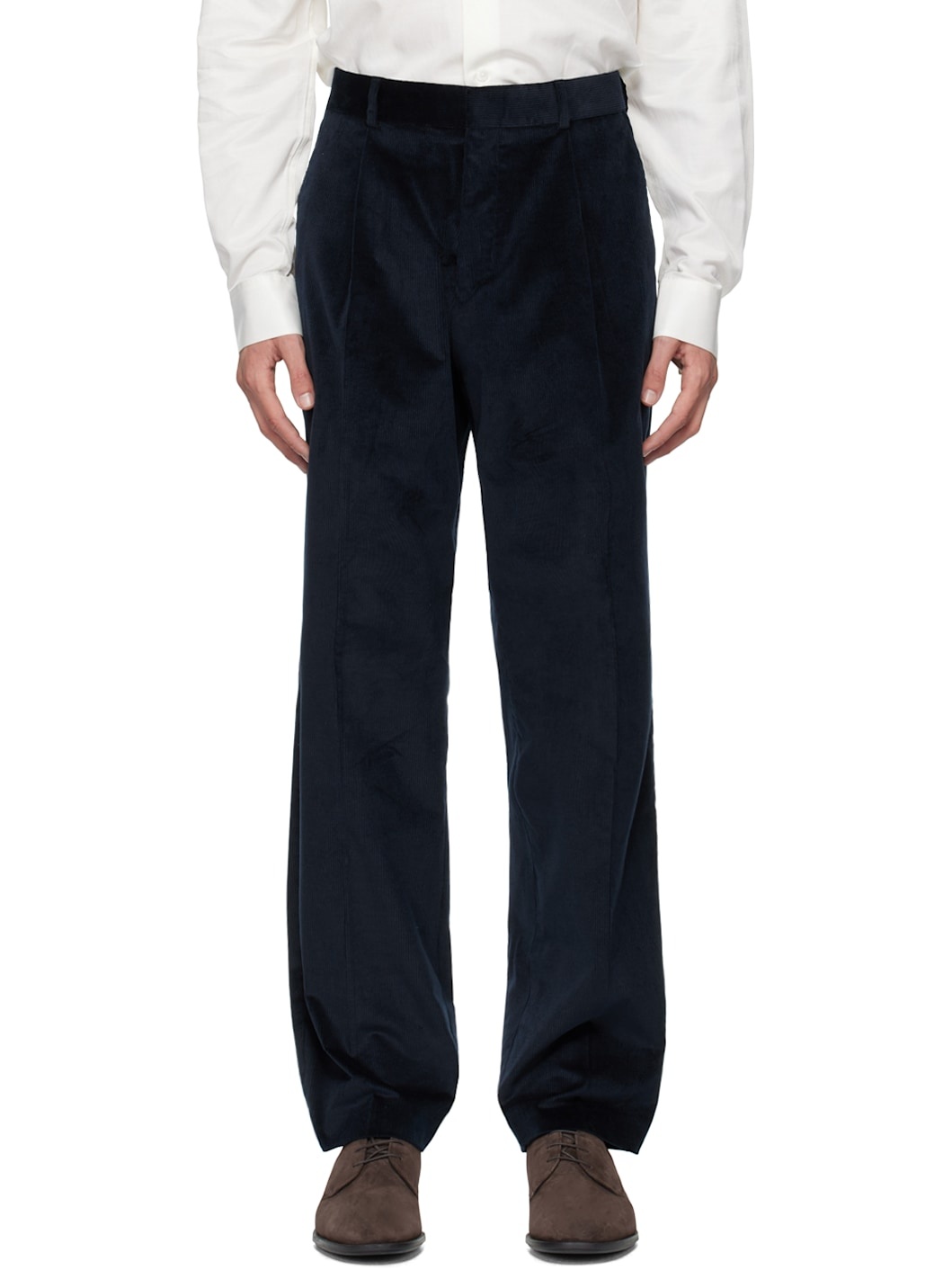 Navy Crease Trousers - 1
