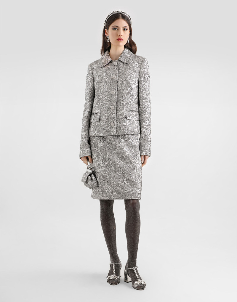 Dolce & Gabbana Single-breasted jacket in floral jacquard outlook