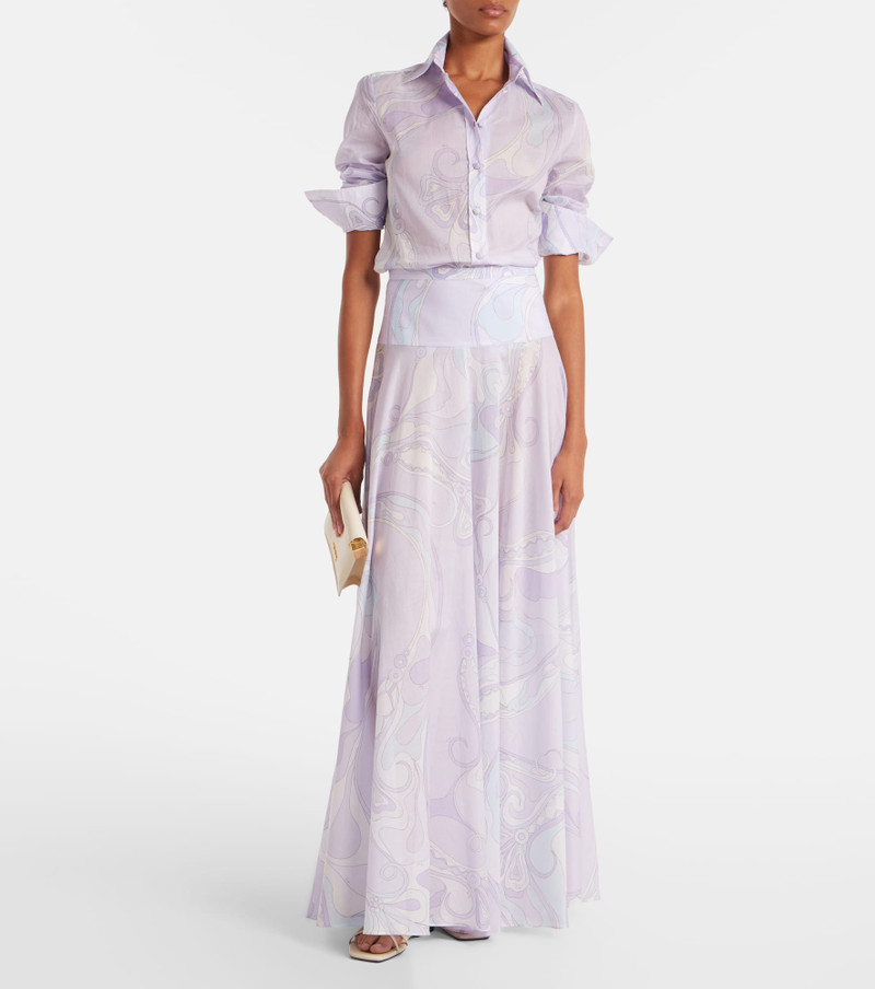 PUCCI Orchidee cotton maxi skirt outlook