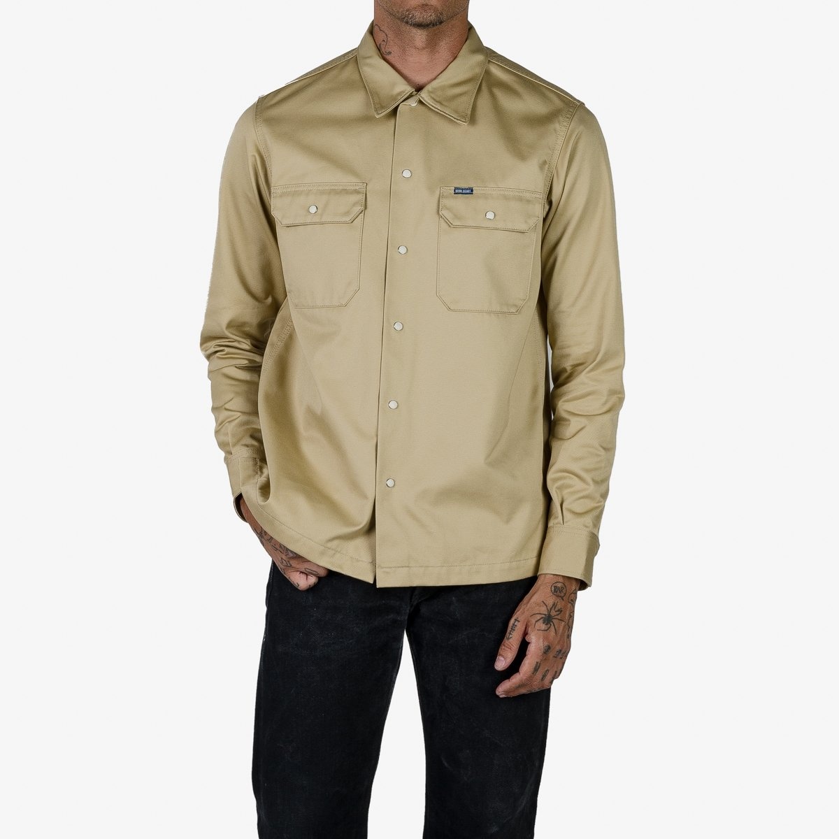 IHSH-383-BEI 9oz T/C Mechanic Shirt - Beige - 3