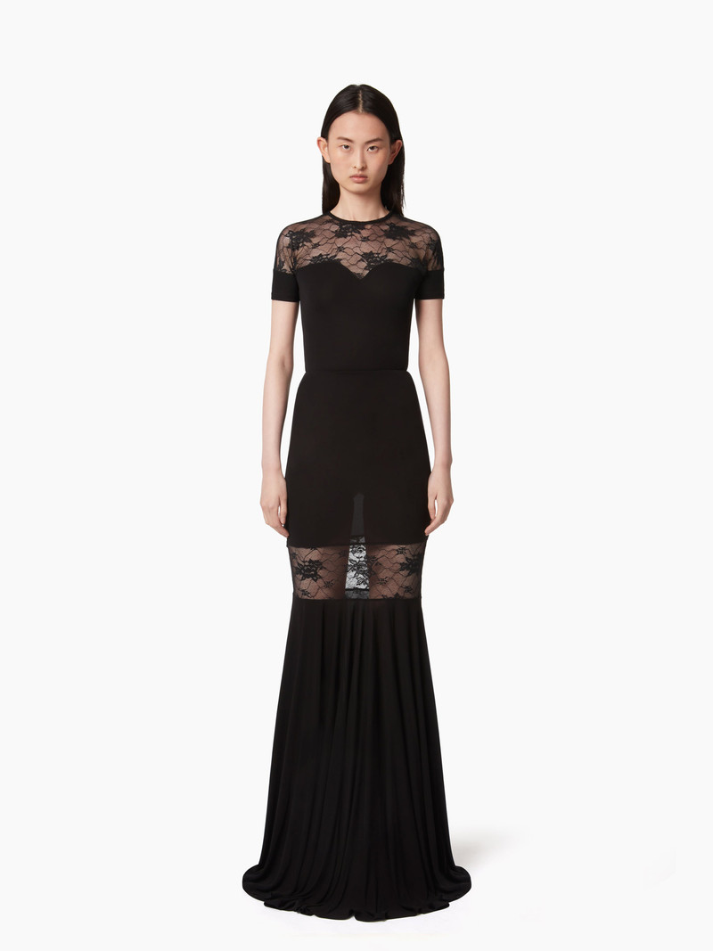 MERMAID SKIRT WITH LACE INSERT - 1