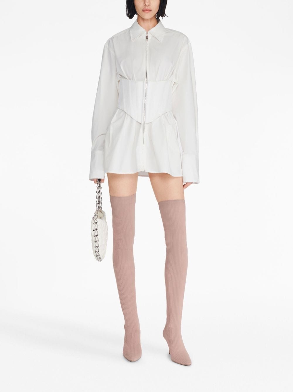 corset organic-cotton minidress - 2