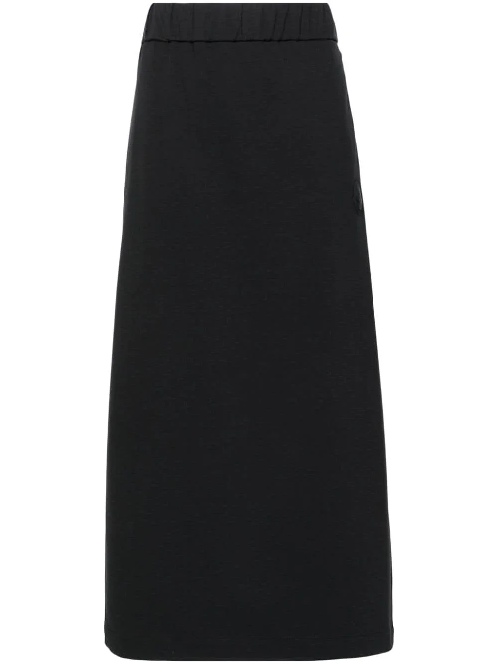 logo-patch jersey midi skirt - 1