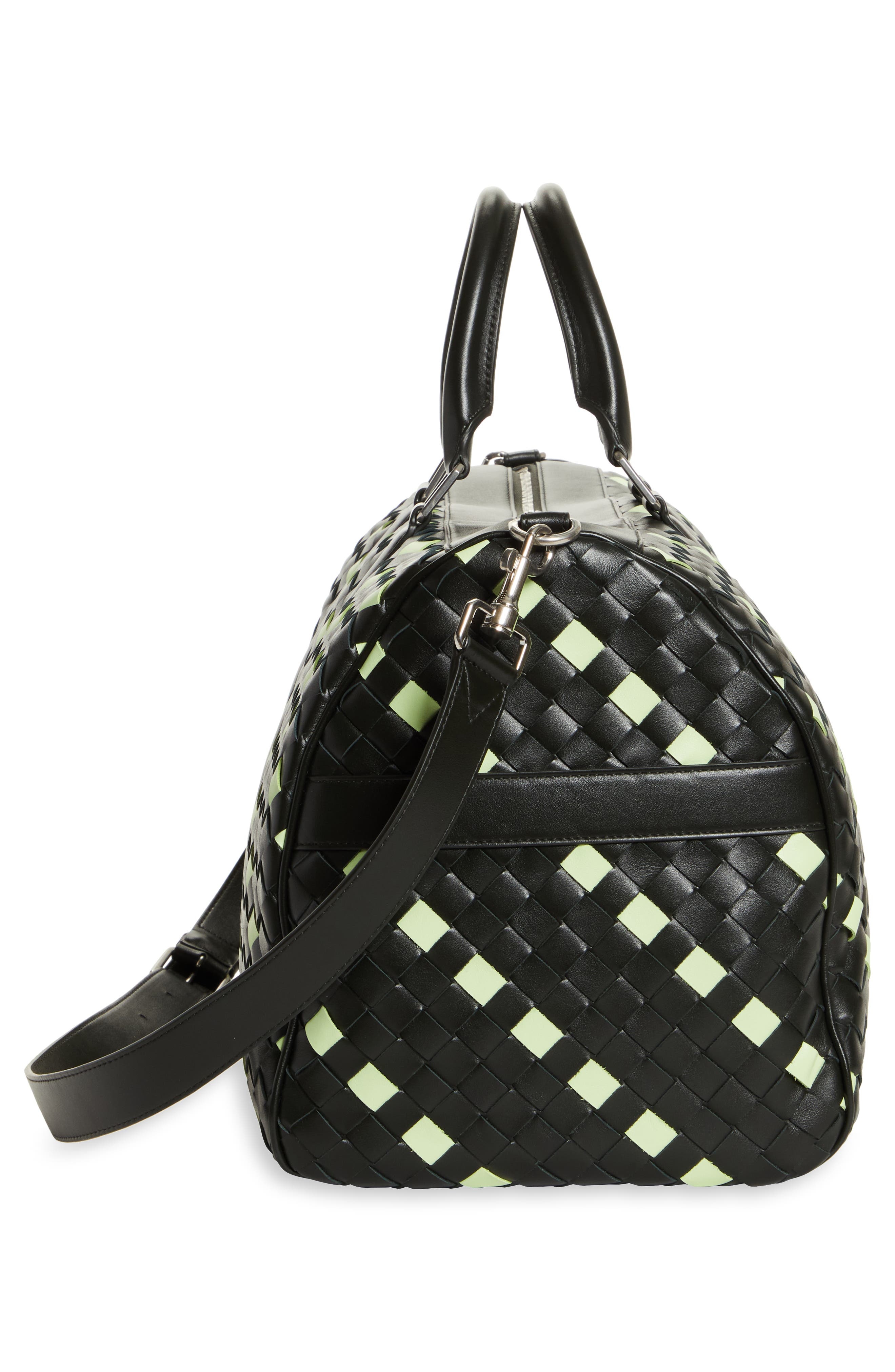 Bottega Veneta Medium Intrecciato Leather Duffle Bag in 3077 Dark Gre-Fene/D.g-Si at Nordstrom - 4