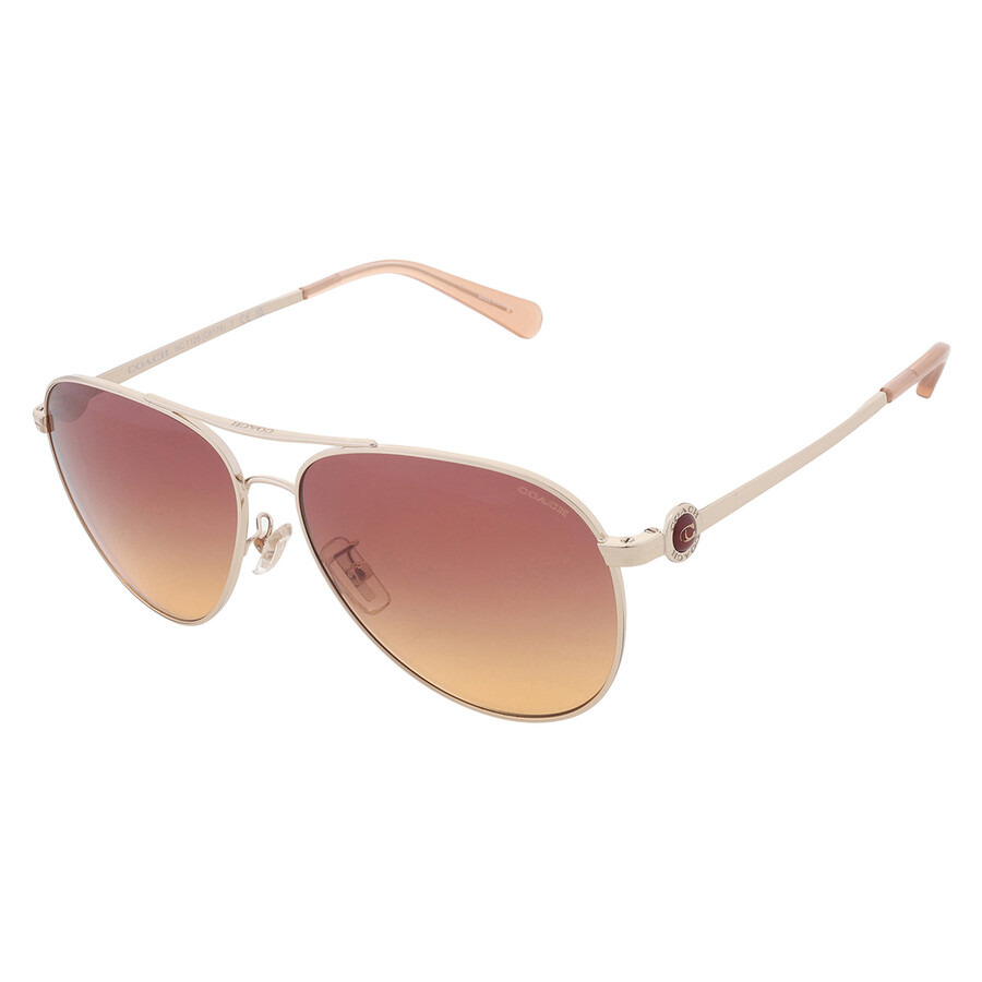 Coach Maroon Canary Pilot Ladies Sunglasses HC7128 900578 58 - 3
