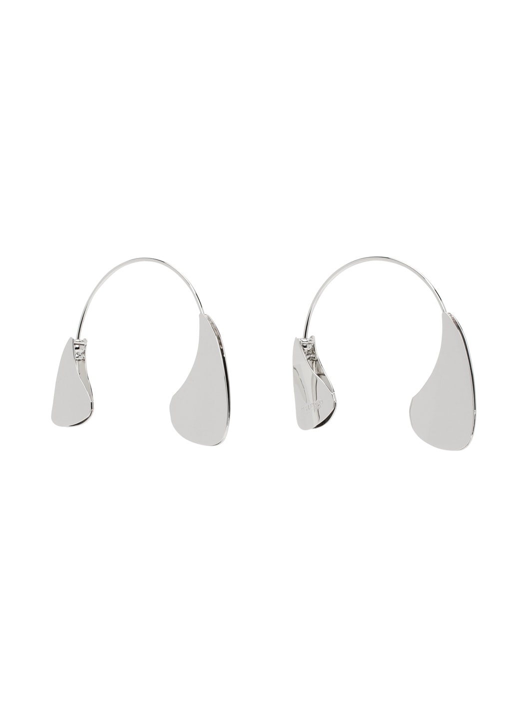 Silver Open Hoop Earrings - 2
