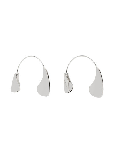 Jil Sander Silver Open Hoop Earrings outlook