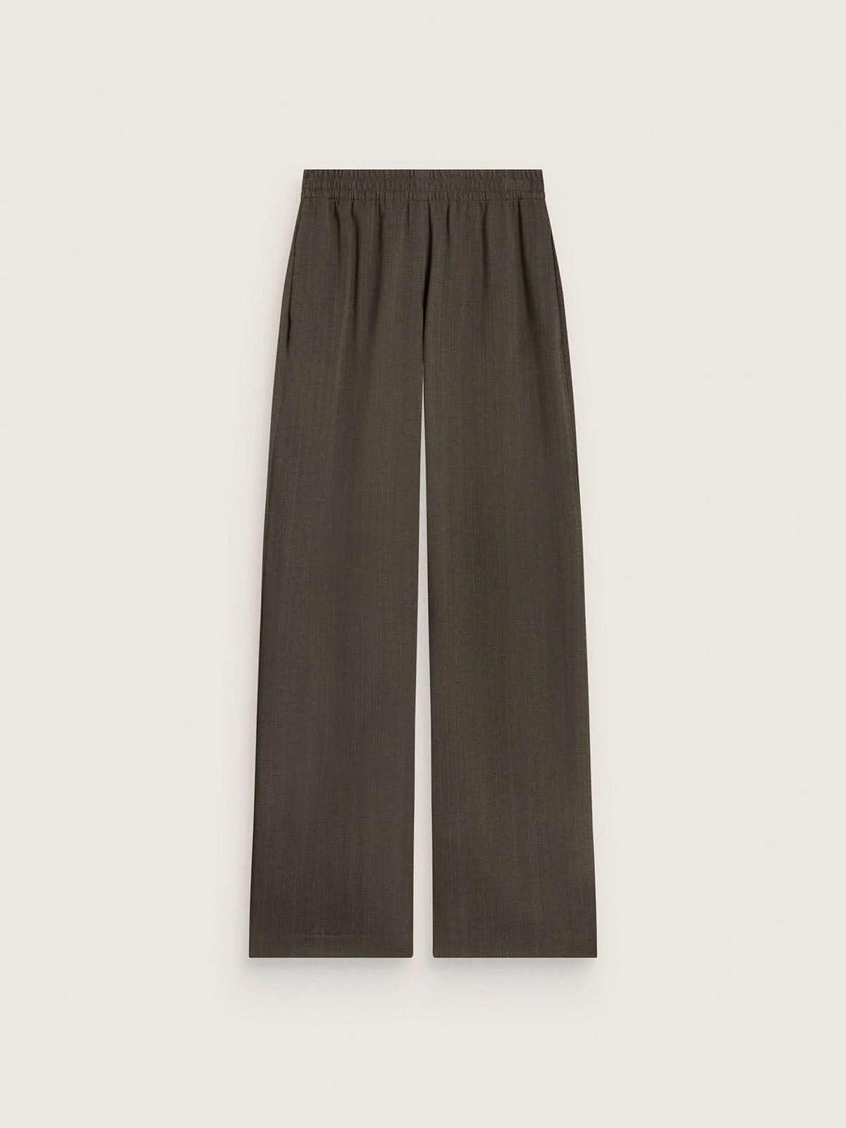 Women's green viscose and wool sweatpants - 1