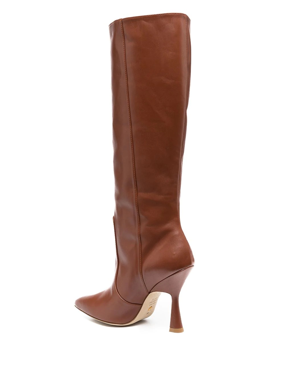 heeled leather boots - 3