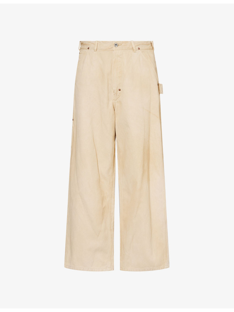Vintage Silk Hemp Cotton-Blend Painter Trousers 1