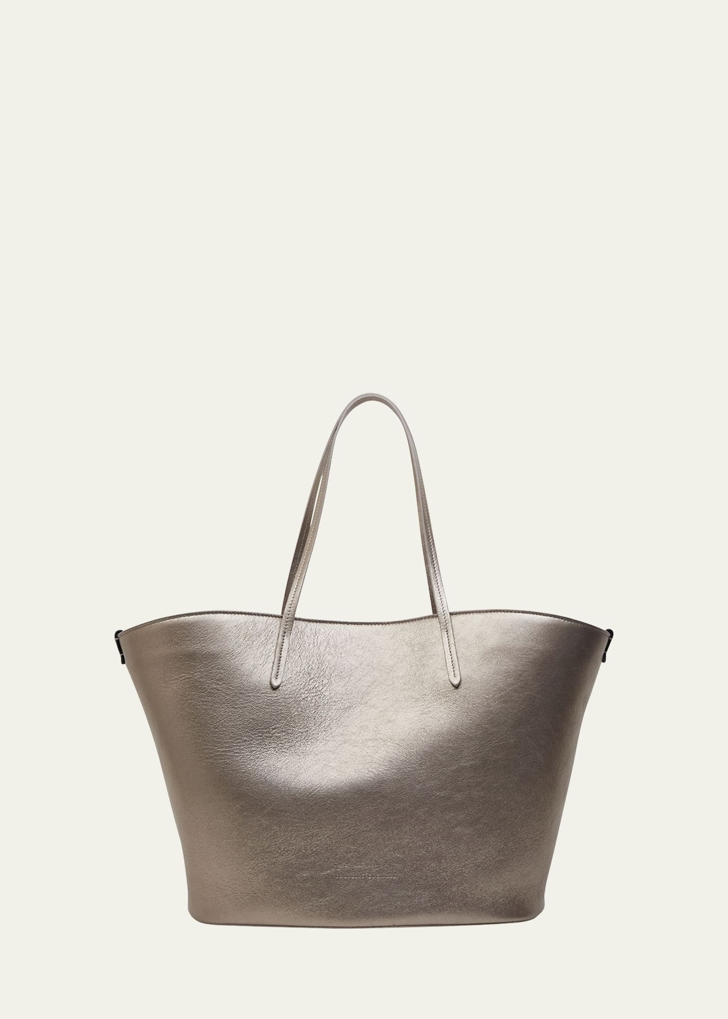 Metallic Leather Tote Bag - 1