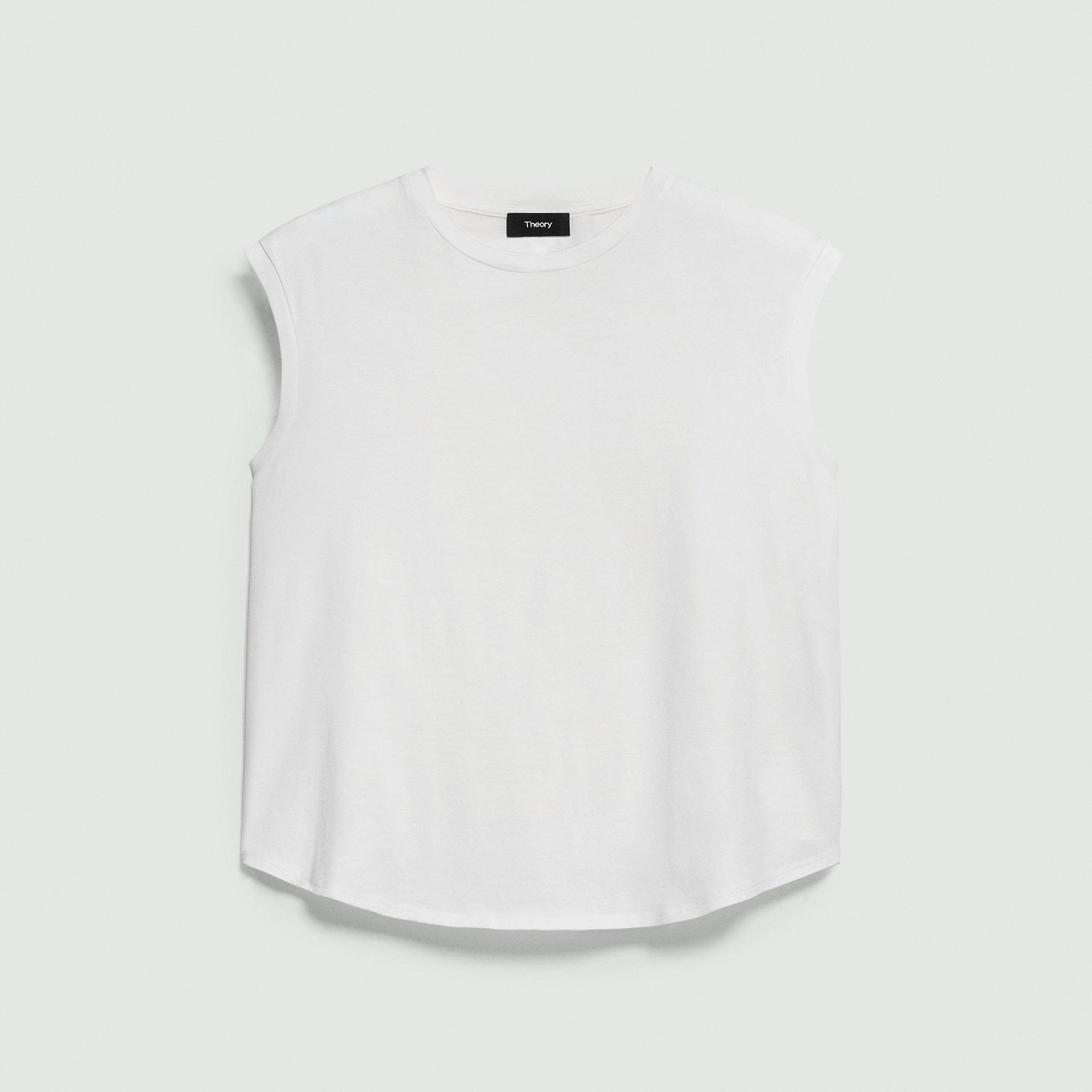 Shirttail Tank Top in Cotton - 1