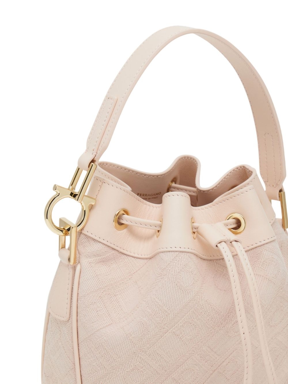 monogram-jacquard bucket bag - 4