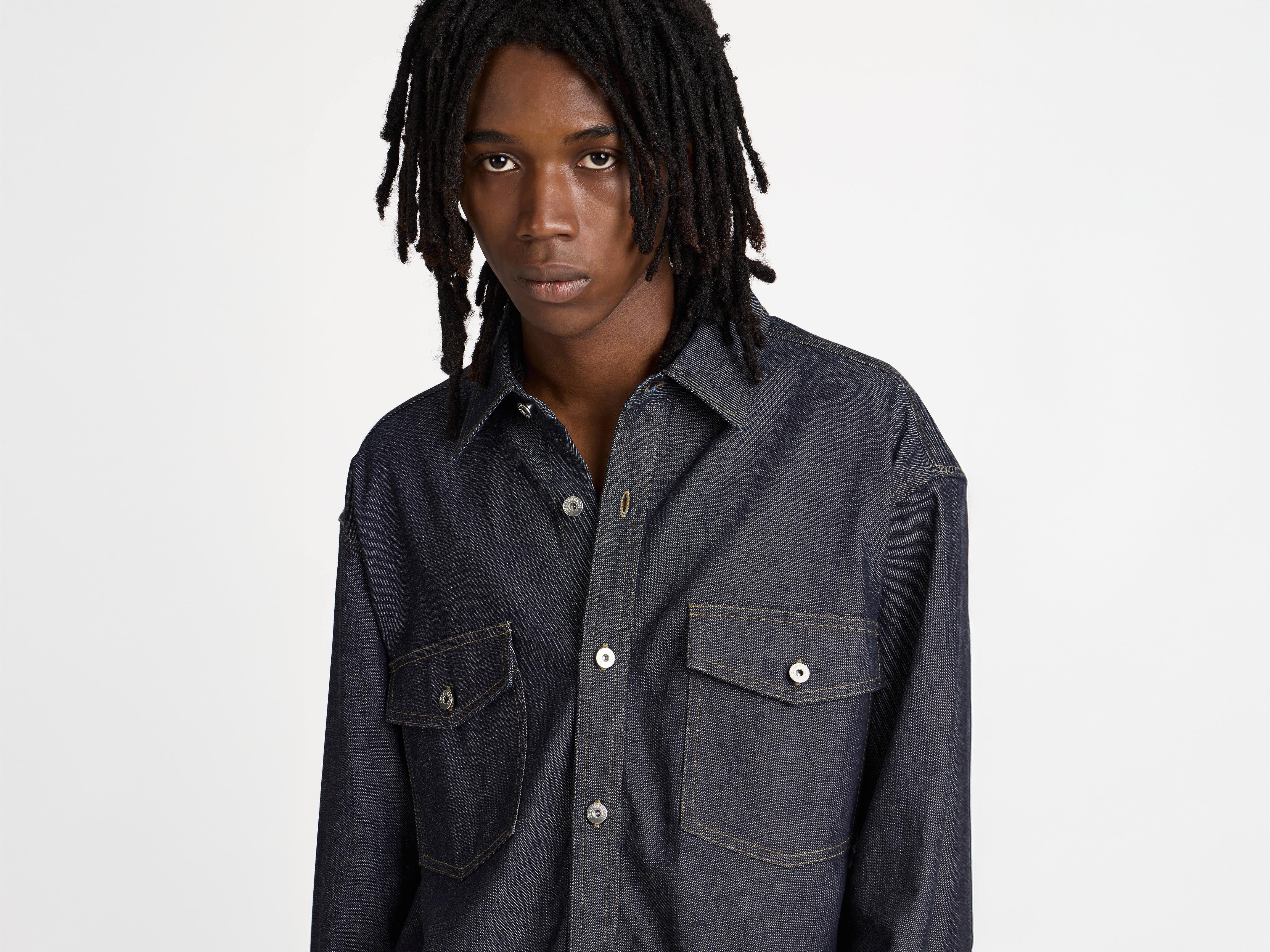 OVERSIZED DENIM SHIRT IN INDIGO - 7