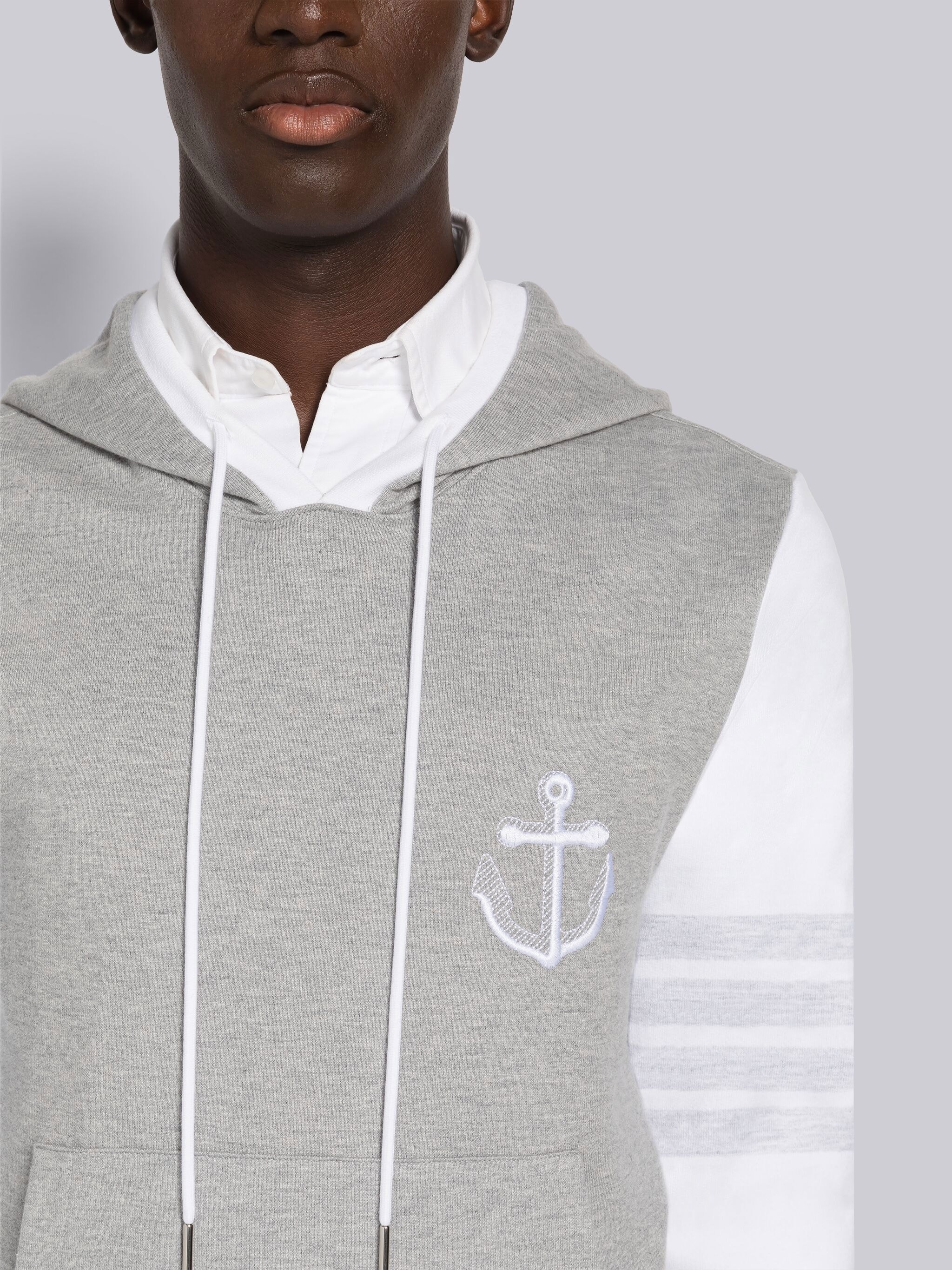 Fun-Mix Lightweight Anchor Loopback 4-Bar Hoodie - 5