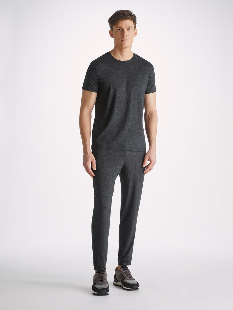 Derek Rose Men's Track Pants London 10 Micro Modal Black outlook
