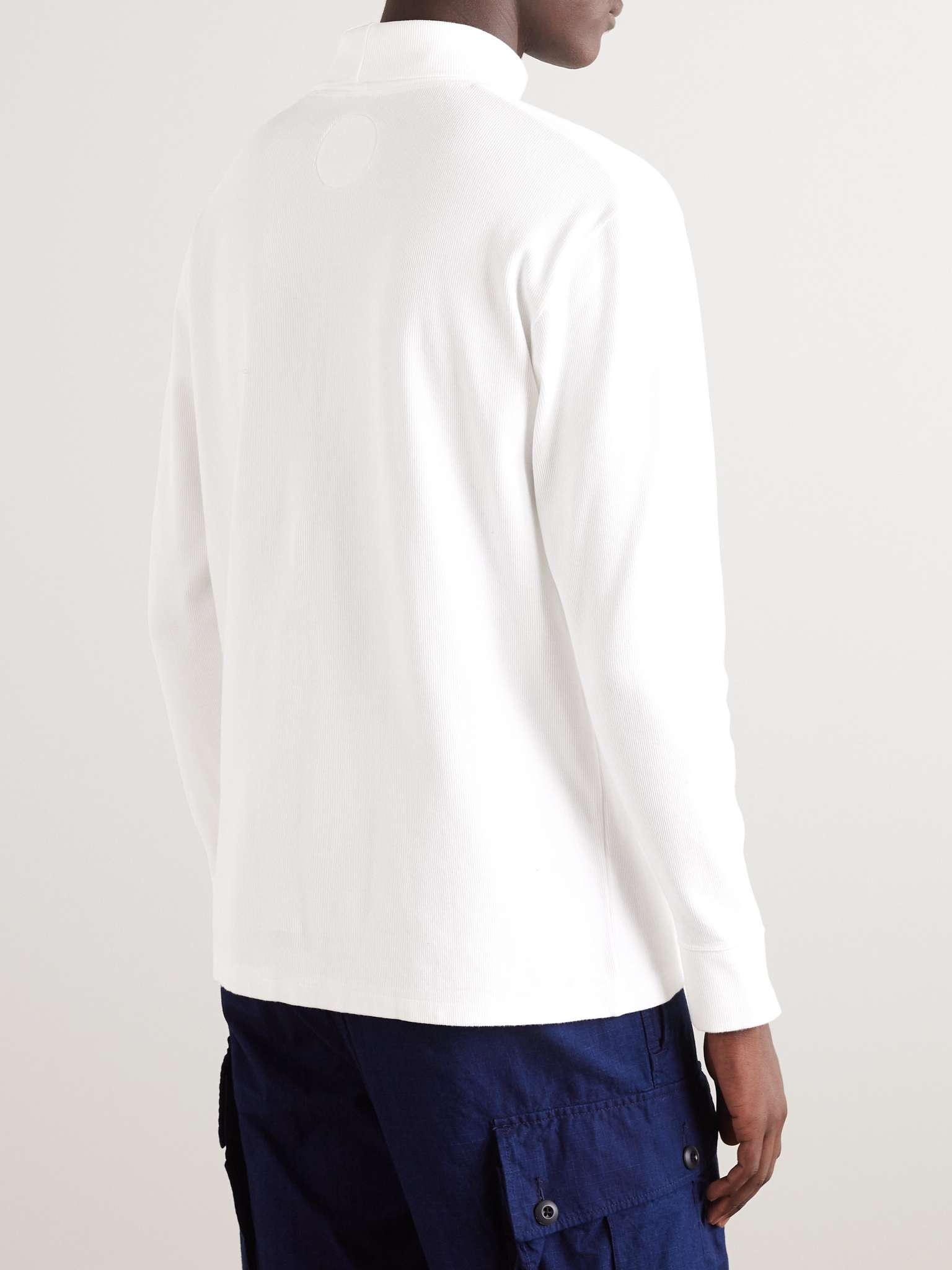 Ribbed Cotton-Blend Jersey Rollneck T-Shirt - 4