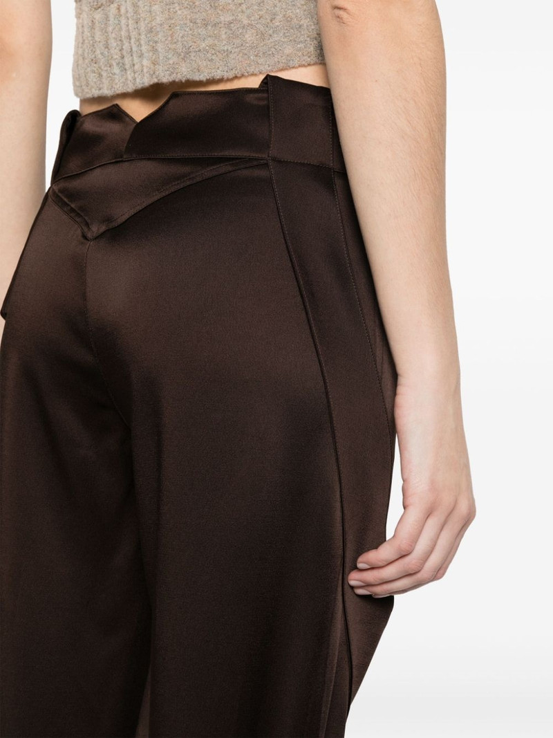 satin wide-leg cargo trousers 5