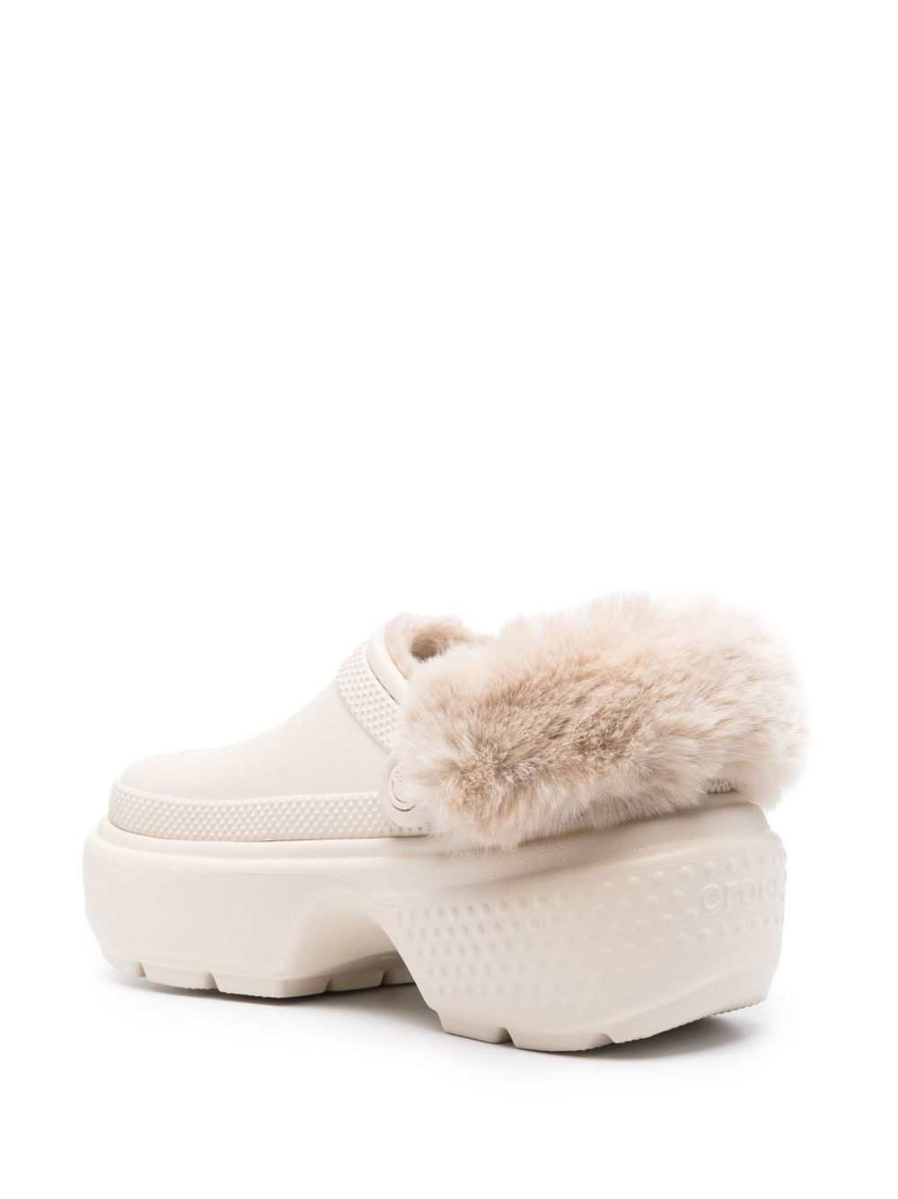 faux-fur platform clogs - 3