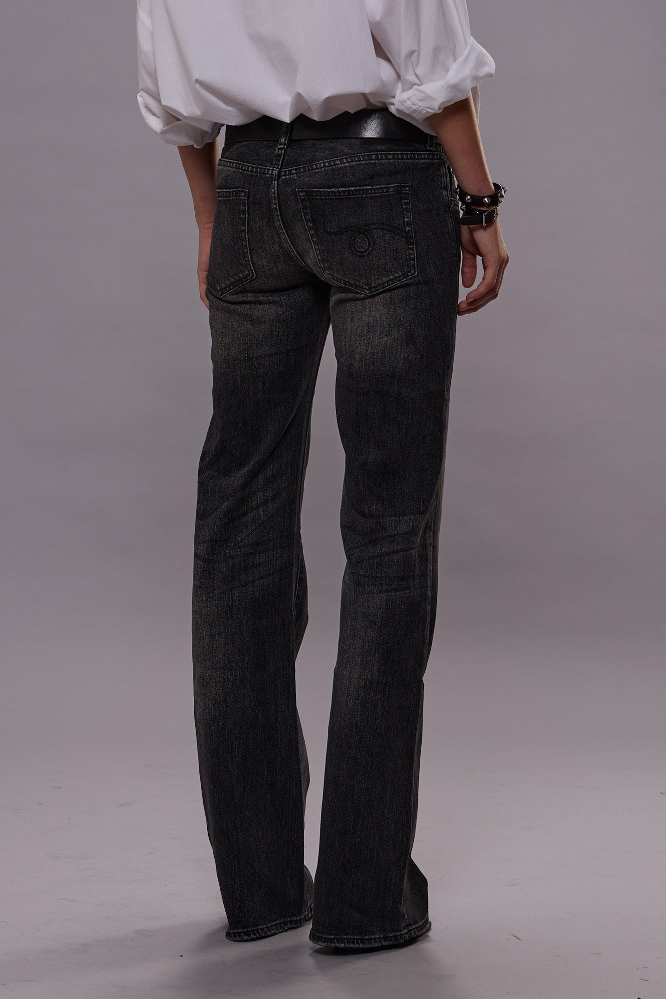 BOY FLARE JEAN - KENNET BLACK STRETCH -R13 - 4