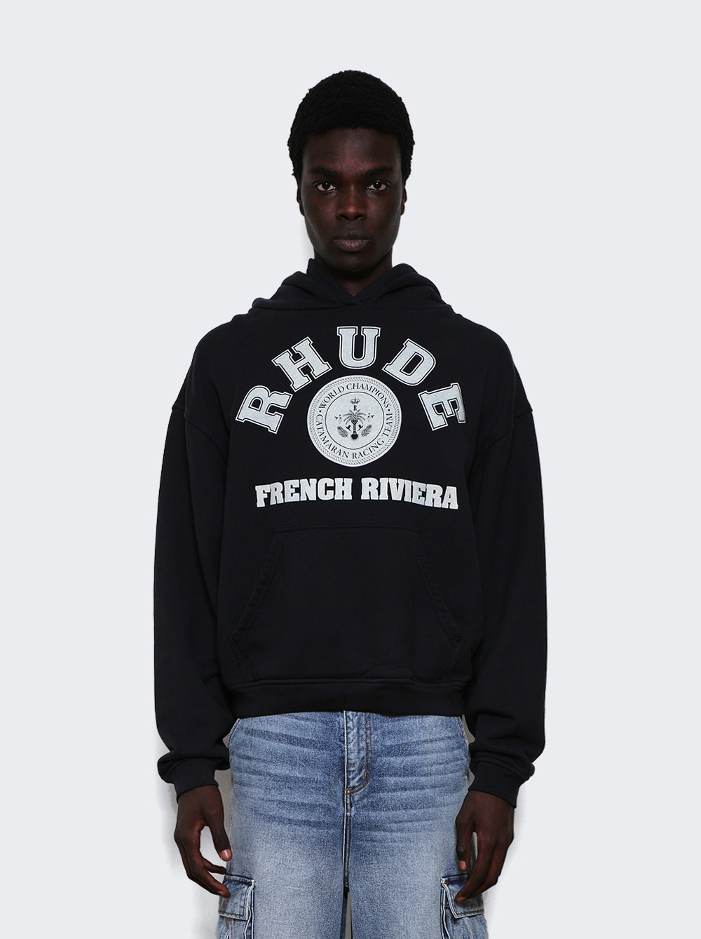 French Riviera Hoodie Vintage Black - 2