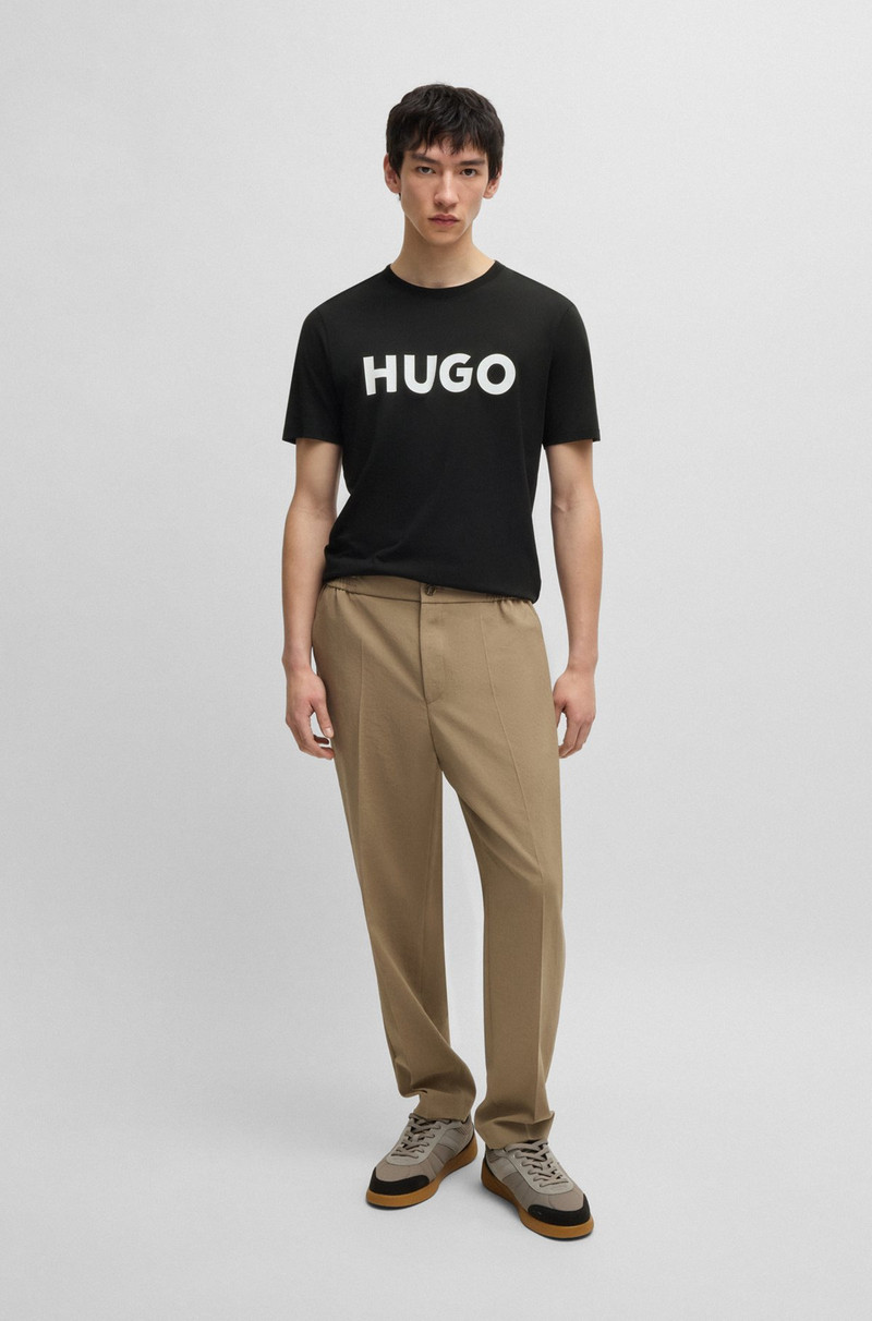 HUGO REGULAR-FIT T-SHIRT IN COTTON JERSEY WITH LOGO ARTWORK outlook