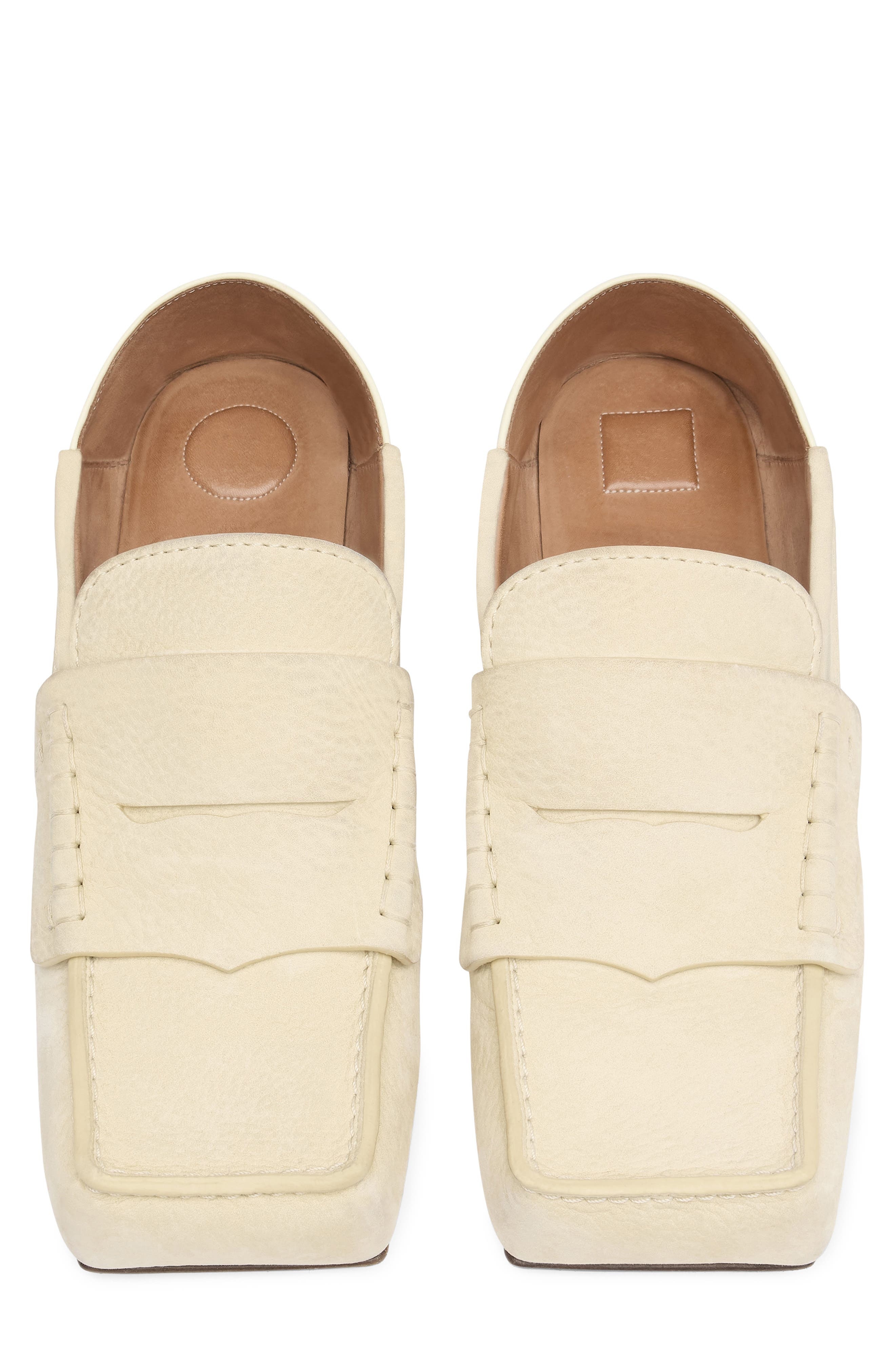Jacquemus Les Mocassins Carré Penny Loafer in Pale Yellow 205 at Nordstrom - 4