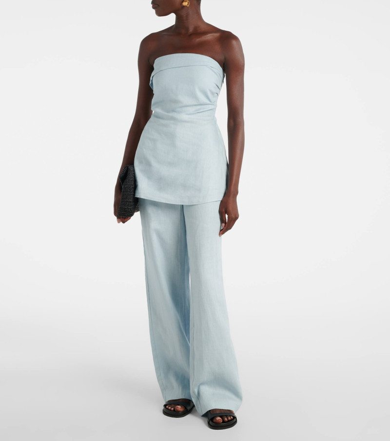 FAITHFULL Lulea high-rise linen wide-leg pants outlook