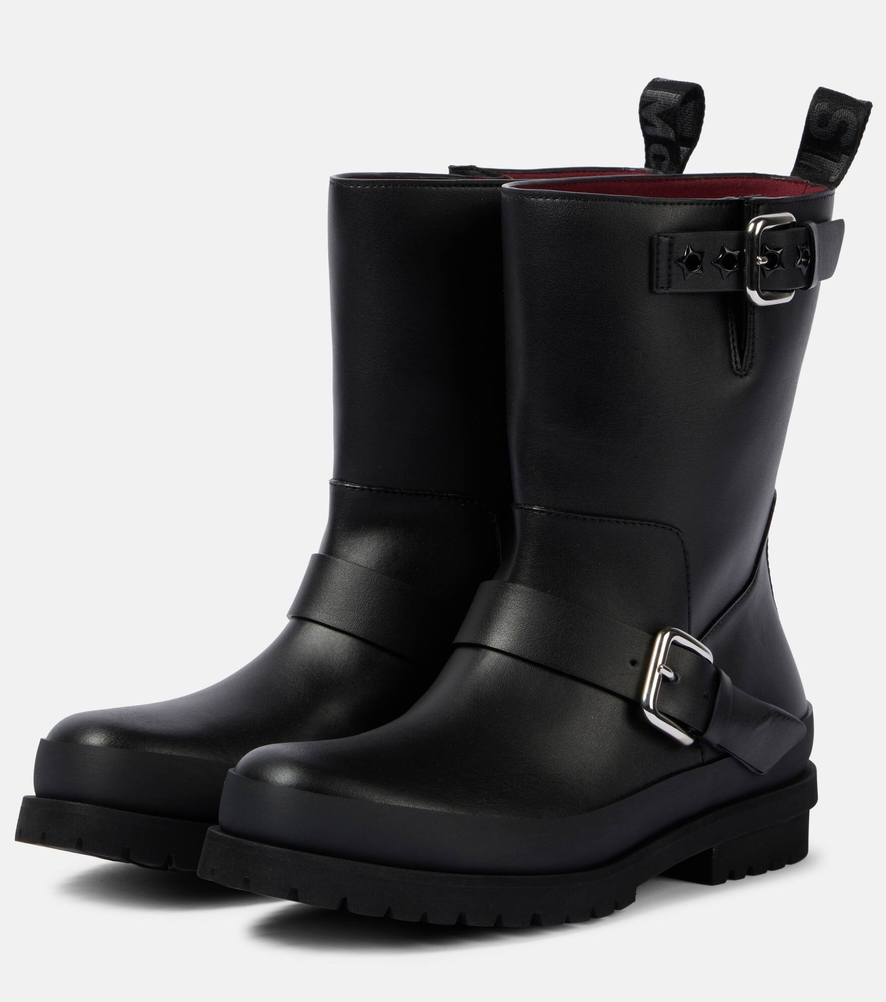 Trace faux leather biker boots - 4