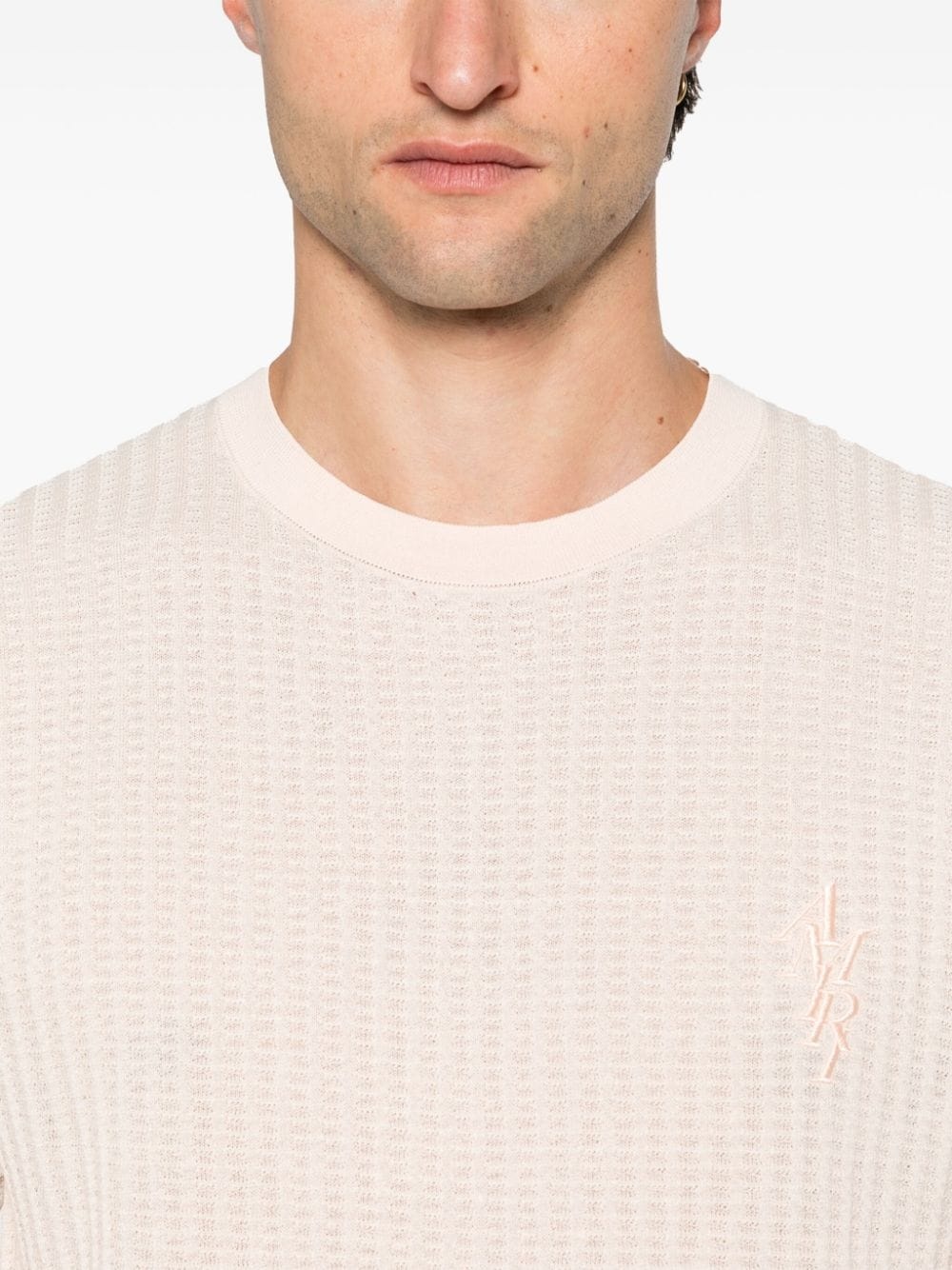 pointelle-knit T-shirt - 5