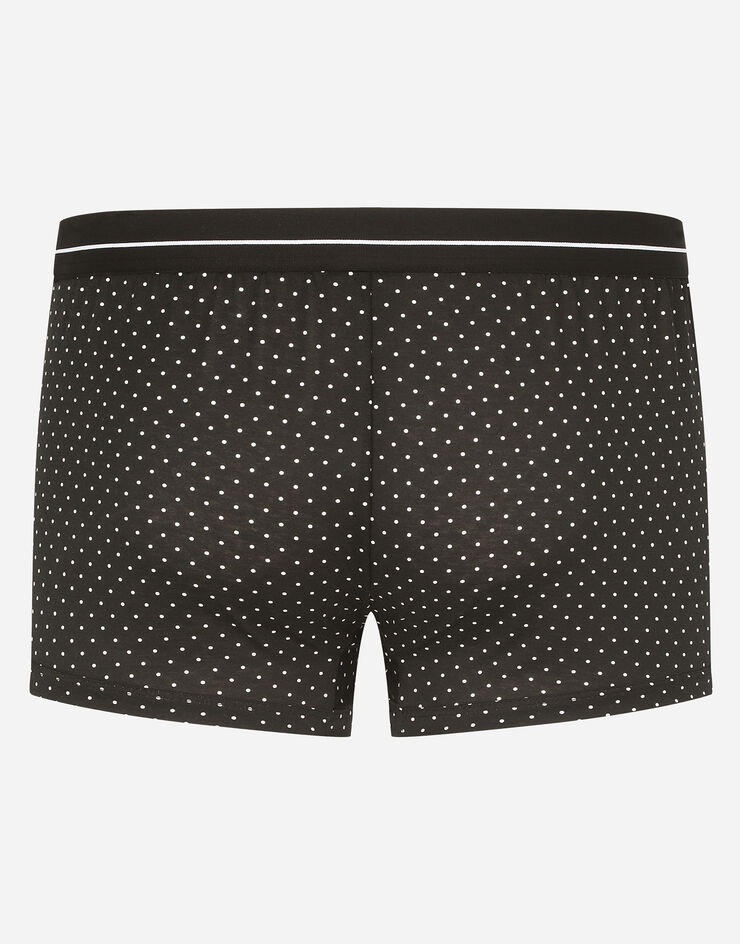 Two-way-stretch cotton boxers with polka-dot print - 3