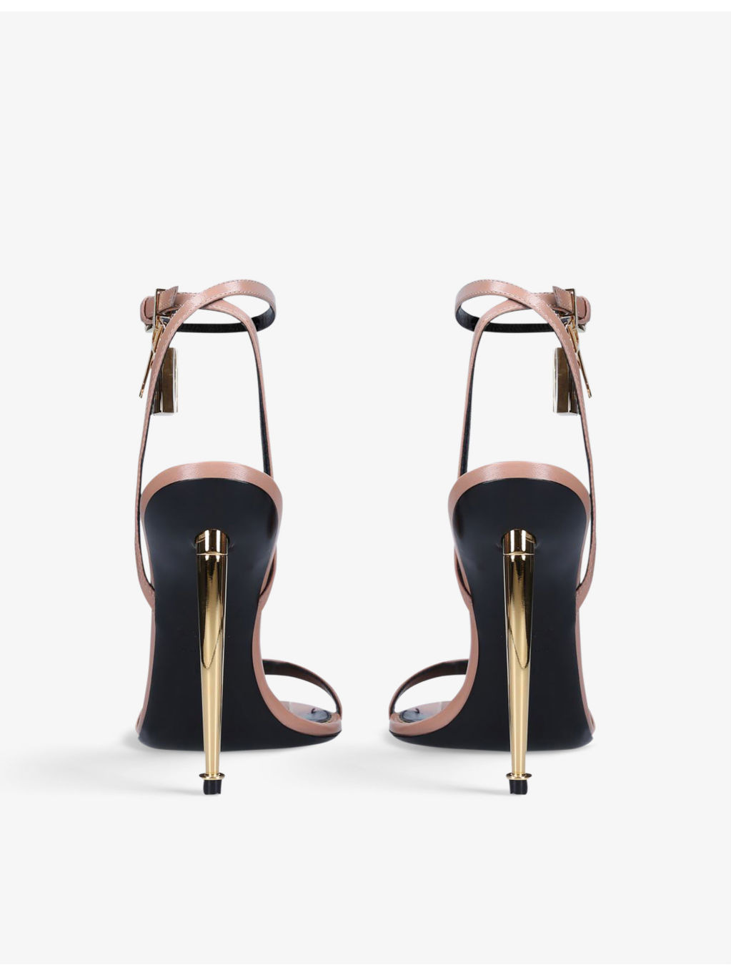 Padlock leather heeled sandals - 4