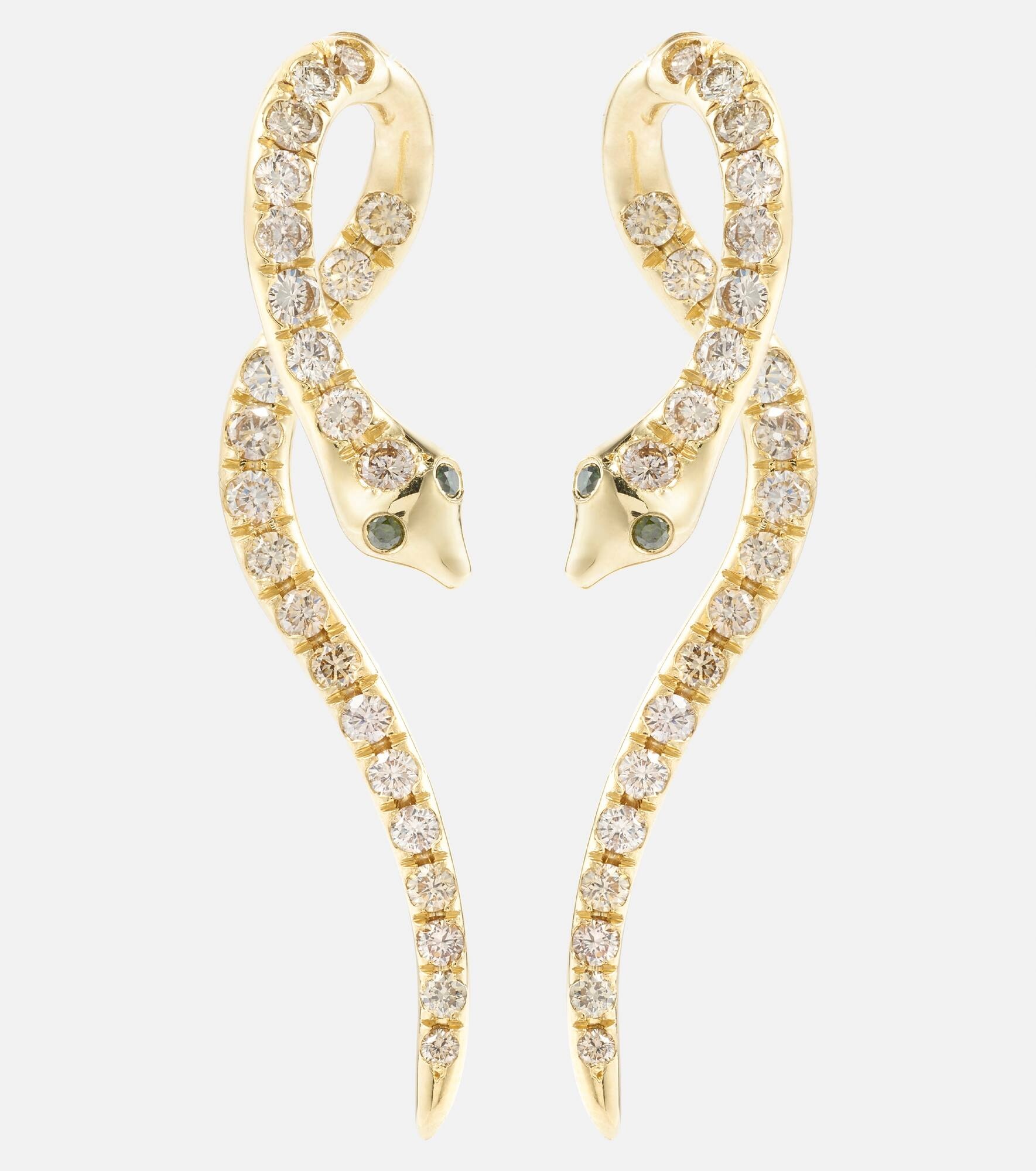 Boa 18kt gold earrings with diamonds - 1