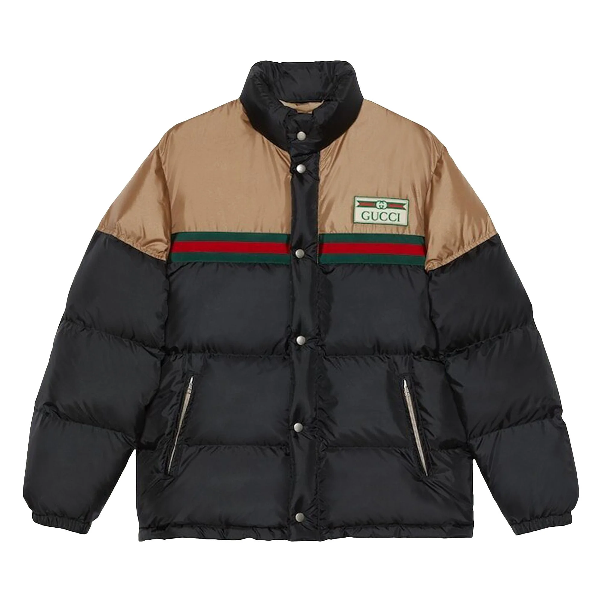 Gucci Satin Padded Jacket 'Bronze' - 1