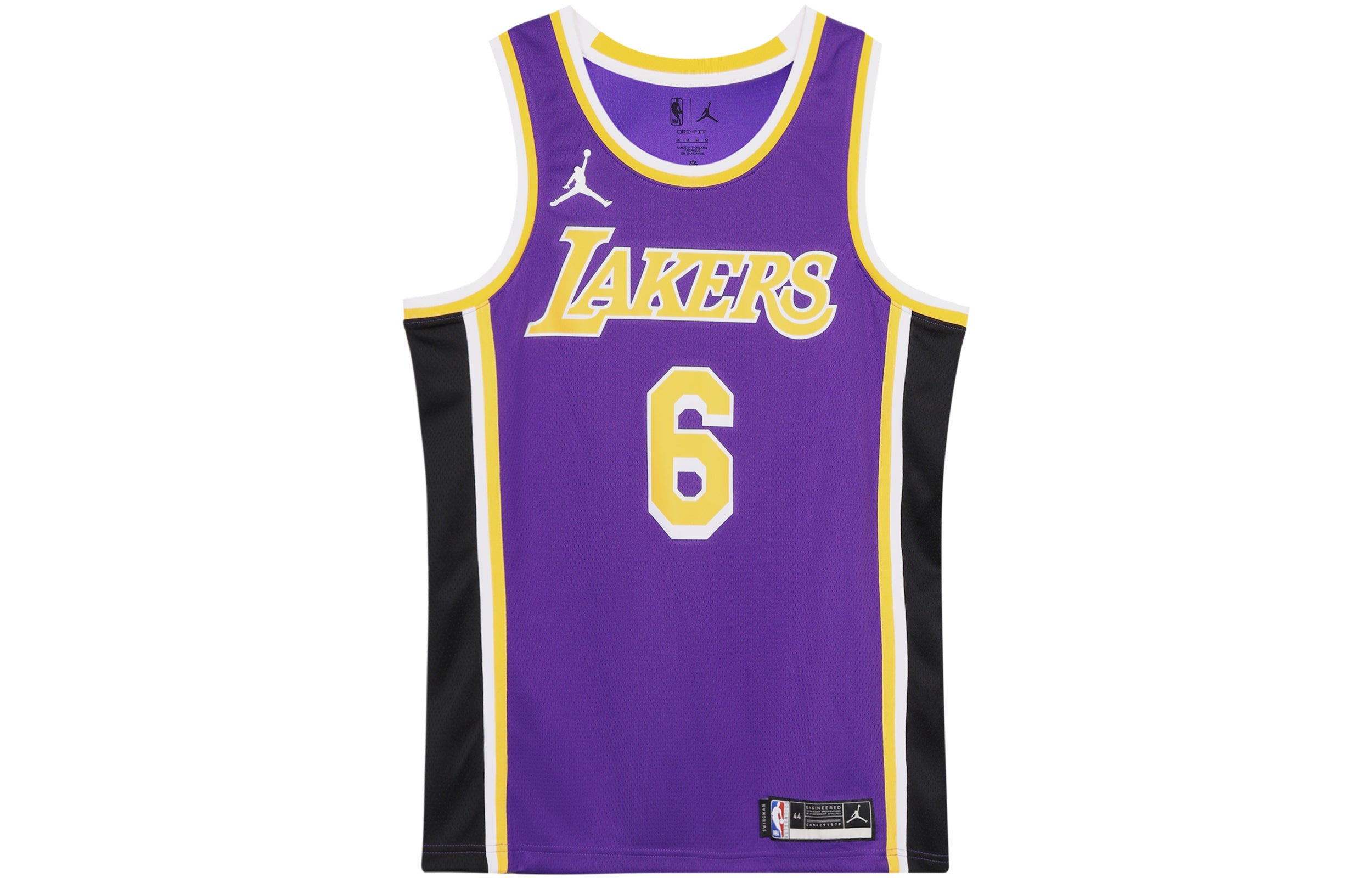 Men's Nike NBA Quick Dry Sports Basketball SW Fan Edition Version Los Angeles Lakers Lebron James No - 2