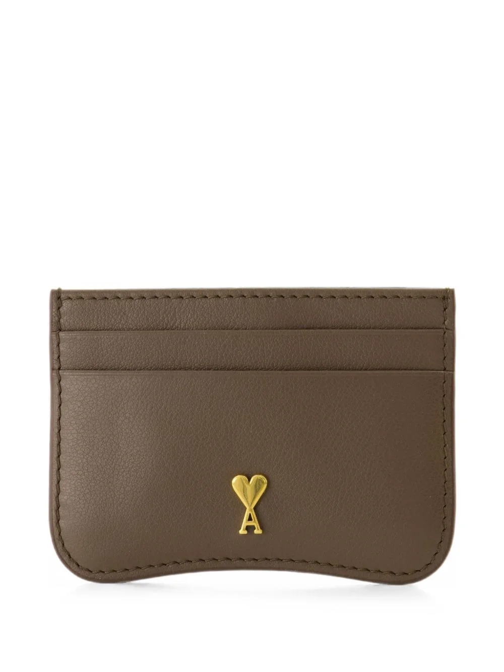 brown Paris Paris zipped cowhide leather card holder - 1