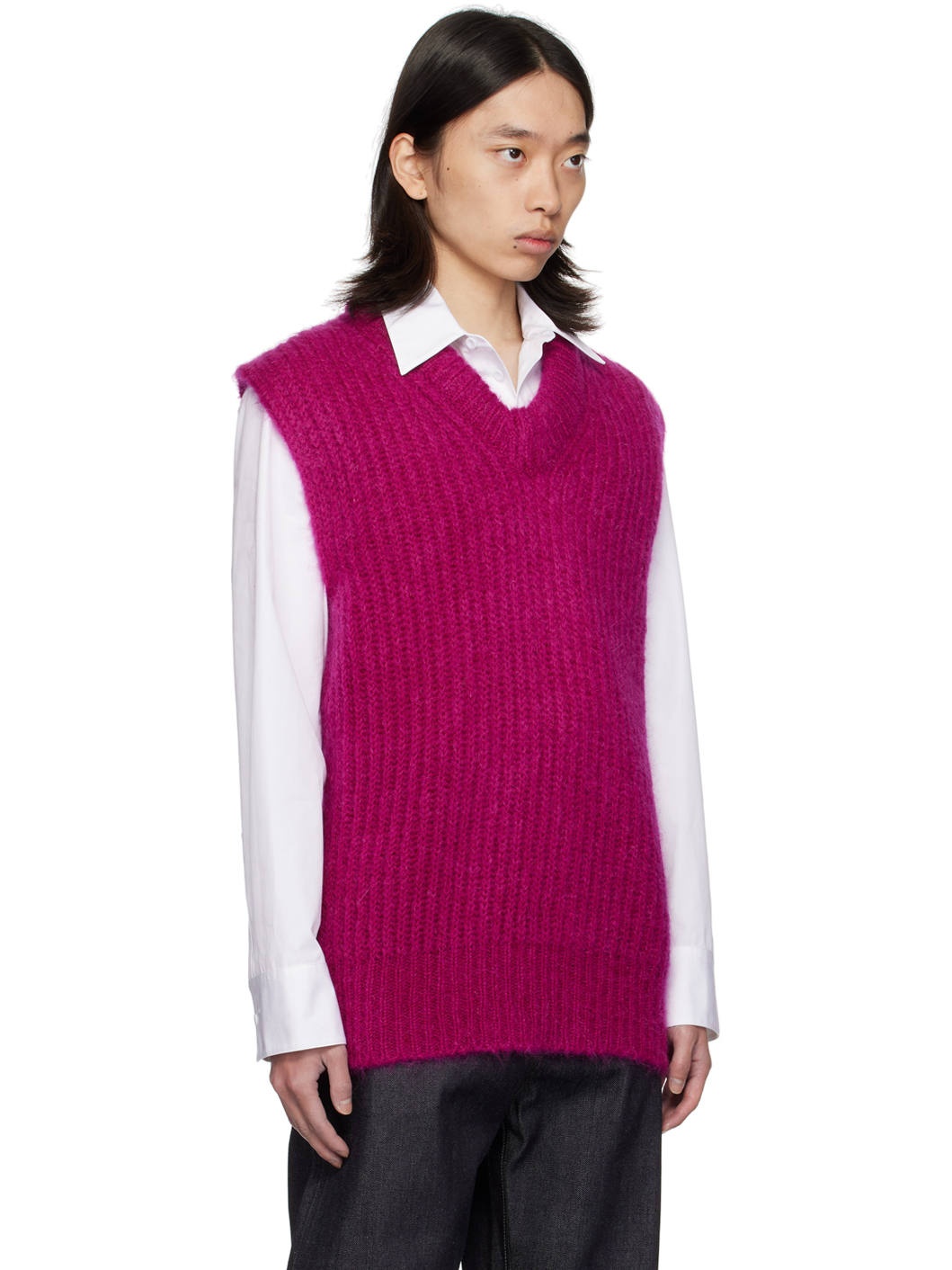 Pink V-Neck Vest - 2