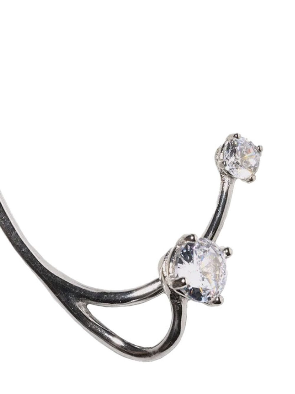 three-point crystal ear cuff - 2