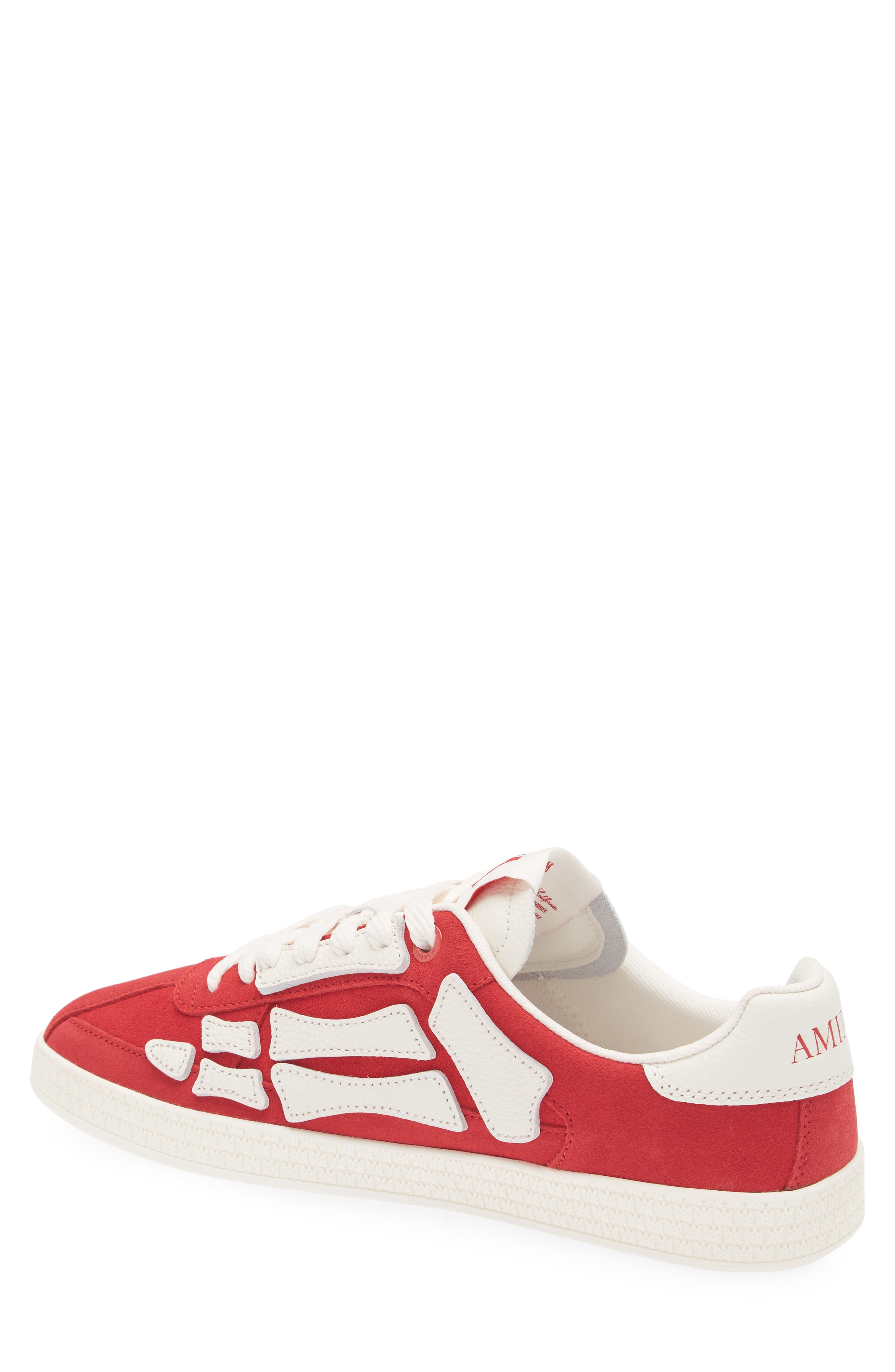 AMIRI Pacific Bones Suede Sneaker in Varsity Red at Nordstrom - 2