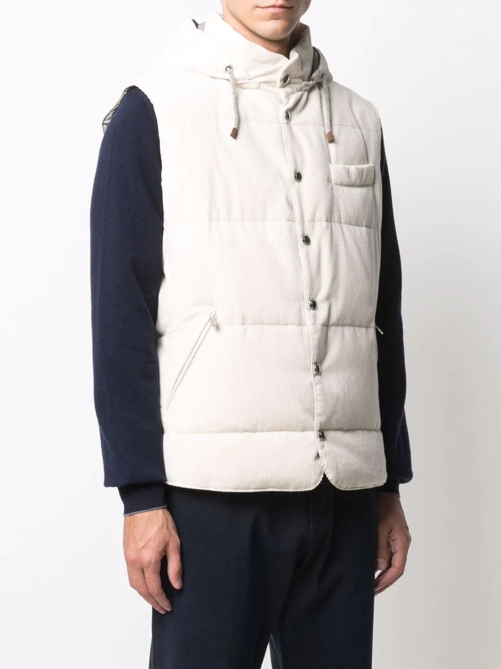 padded corduroy gilet - 3